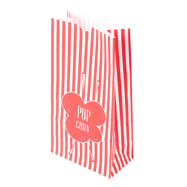 Restaurantware Bag Tek 2 Oz Red Paper Popcorn Bag - 5 1/4" X 3" X 10" - 100 Count Box