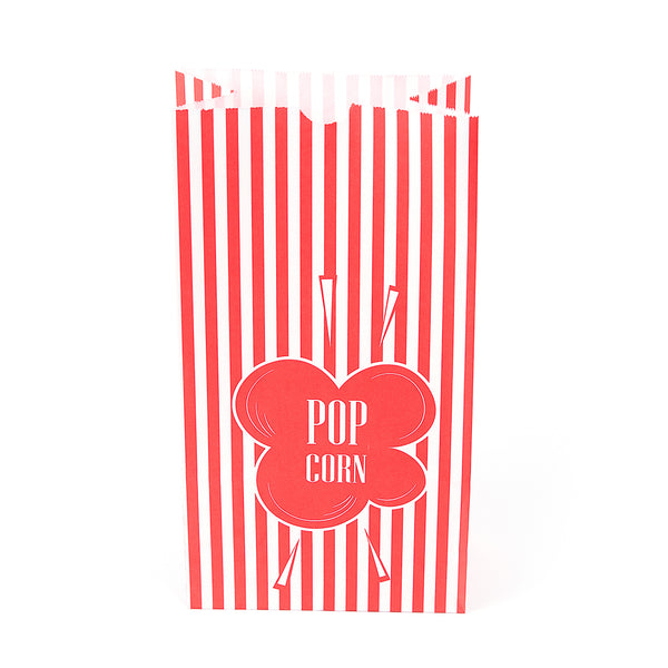 Restaurantware Bag Tek 2 Oz Red Paper Popcorn Bag - 5 1/4" X 3" X 10" - 100 Count Box