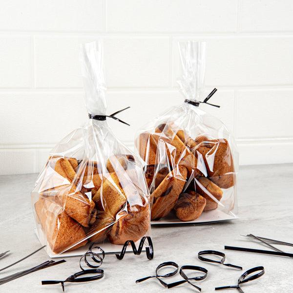 Restaurantware Bag Tek Black Metallic Twist Tie / Bag Tie - 6" - 500 Count Box