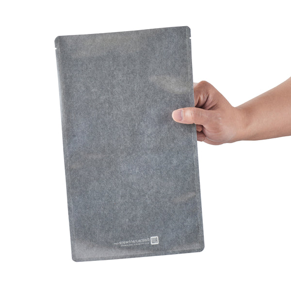 Restaurantware Bag Tek Black Plastic Large Sandwich And Snack Bag - Heat Sealable - 11 1/2" X 6 3/4" - 100 Count Box