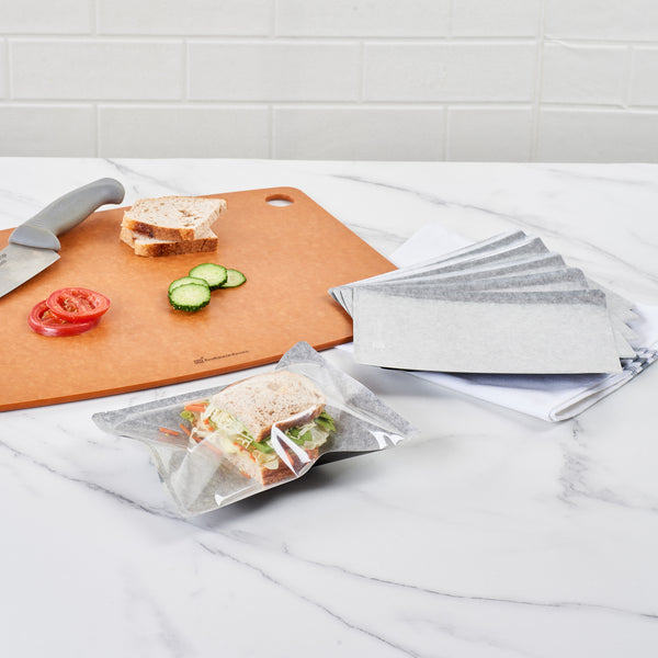 Restaurantware Bag Tek Black Plastic Medium Sandwich And Snack Bag - Heat Sealable - 8 3/4" X 6 1/2" - 100 Count Box