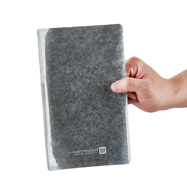 Restaurantware Bag Tek Black Plastic Small Sandwich And Snack Bag - Heat Sealable - 8 1/4" X 5 1/4" - 100 Count Box