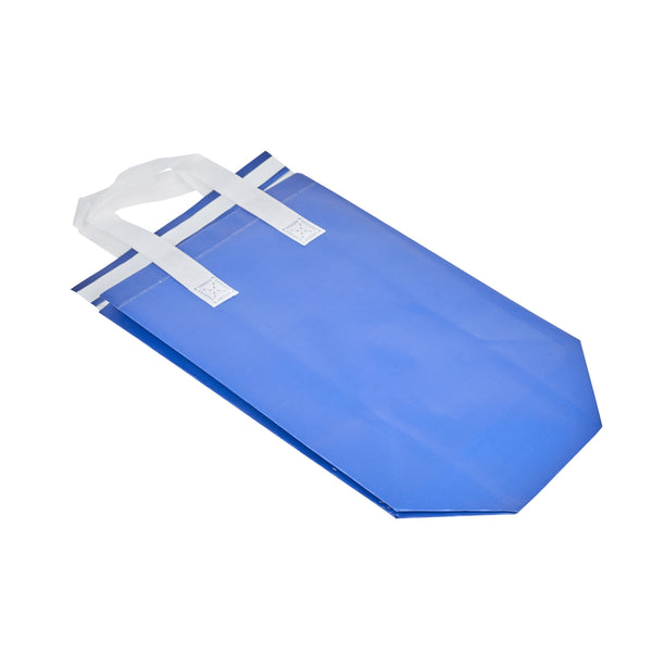 Restaurantware Bag Tek Blue Insulated Take Out Bag - Tamper-Evident - 8 1/4" X 4 1/4" X 10 3/4" - 100 Count Box