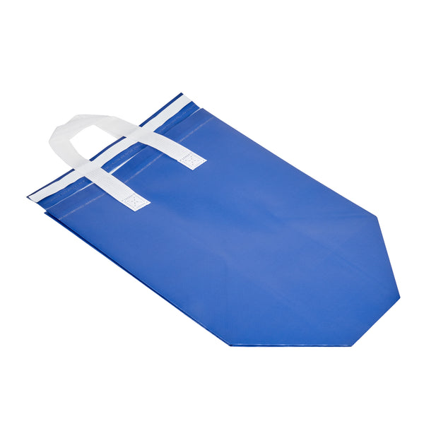 Restaurantware Bag Tek Blue Insulated Take Out Bag - Tamper-Evident - 10 1/4" X 6 3/4" X 11" - 100 Count Box