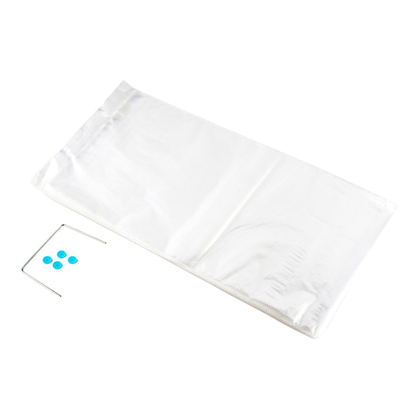 Restaurantware Bag Tek Clear Plastic Bread Bag - Micro-Perforated With Wicket Dispenser - 24" X 13" - 250 Count Box