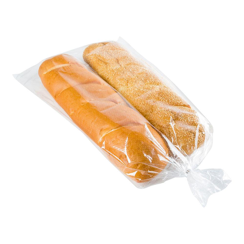 restaurantware Bag Tek Clear Plastic Bread Bag - Micro-Perforated with Wicket Dispenser - 24" x 13" - 250 count box