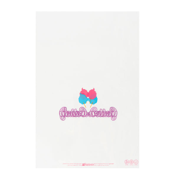 Restaurantware Bag Tek Clear Plastic Cotton Candy Bag - 12" X 18" - 100 Count Box