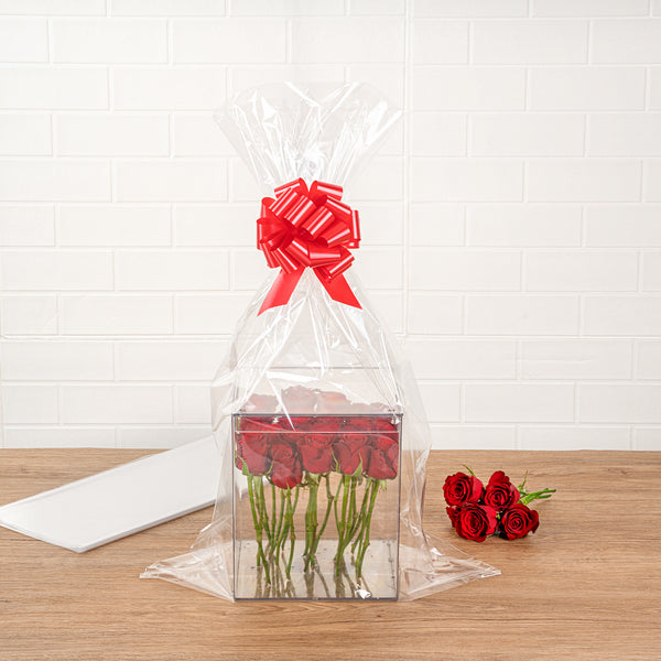 Restaurantware Bag Tek Clear Plastic Gift Bag - 18" X 30" - 100 Count Box