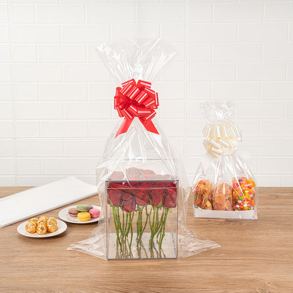 Restaurantware Bag Tek Clear Plastic Gift Bag - 18" X 30" - 100 Count Box