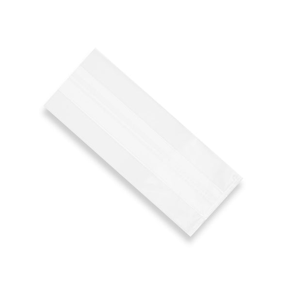 Restaurantware Bag Tek Clear Plastic Gusset Bag - High Clarity Heat Sealable - 5" X 3" X 12" - 100 Count Box