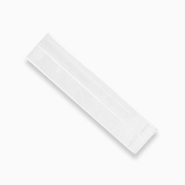 Restaurantware Bag Tek Clear Plastic Gusset Bag - High Clarity Heat Sealable - 2" X 1" X 5" - 100 Count Box