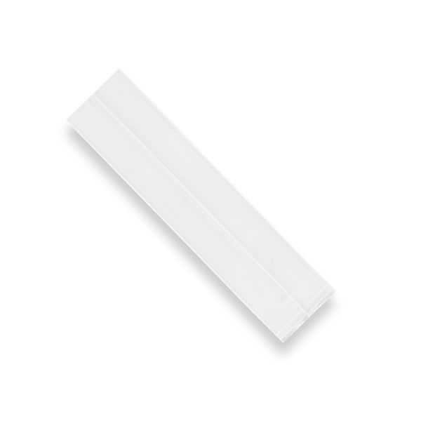 Restaurantware Bag Tek Clear Plastic Gusset Bag - High Clarity Heat Sealable - 2" X 2" X 8 1/4" - 100 Count Box