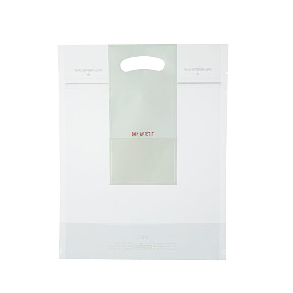 Restaurantware Bag Tek Clear Plastic Gusset Zip Bag - With Handles - 8 1/4" X 3 1/2" X 10 1/2" - 100 Count Box