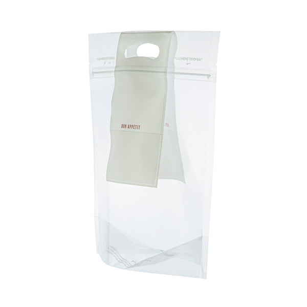 Restaurantware Bag Tek Clear Plastic Gusset Zip Bag - With Handles - 8 1/4" X 3 1/2" X 10 1/2" - 100 Count Box