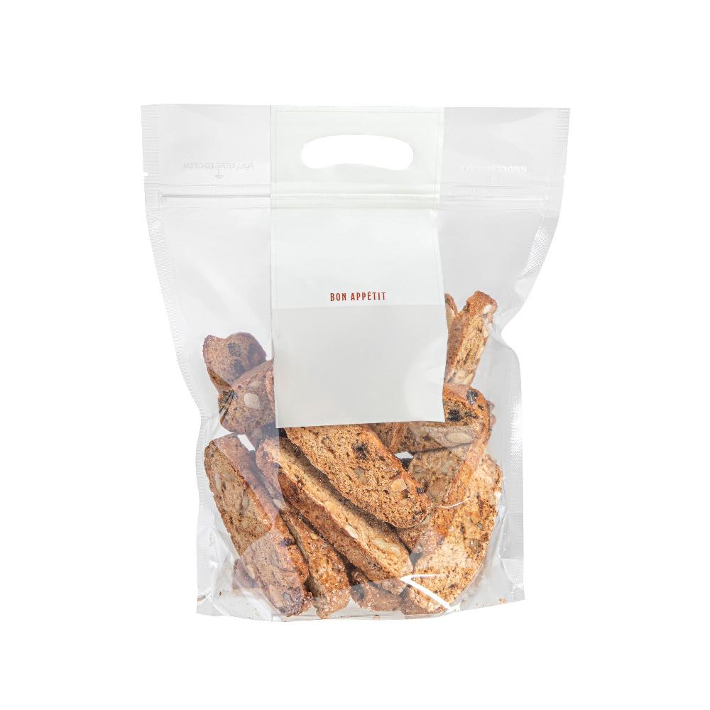 restaurantware Bag Tek Clear Plastic Gusset Zip Bag - with Handles - 8 1/4" x 3 1/2" x 10 1/2" - 100 count box