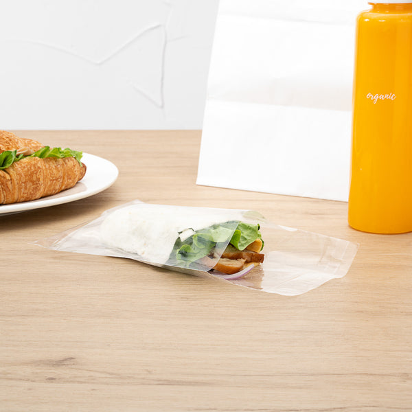 Restaurantware Bag Tek Clear Plastic Lip And Tape Bag - Self Sealing - 7" X 5" - 100 Count Box