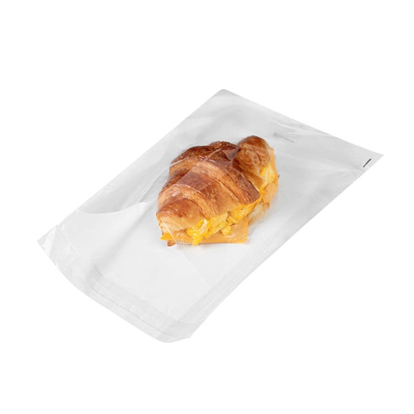 Restaurantware Bag Tek Clear Plastic Lip And Tape Bag - Self Sealing - 10" X 8" - 100 Count Box