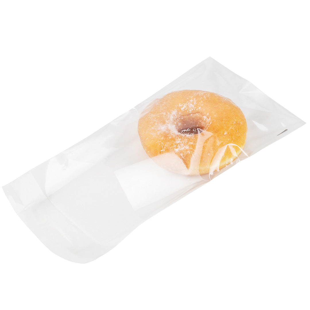 restaurantware Bag Tek Clear Plastic Lip and Tape Bag - Self Sealing - 6" x 4" - 100 count box
