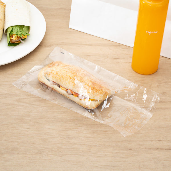 Restaurantware Bag Tek Clear Plastic Lip And Tape Bag - Self Sealing - 9" X 6" - 100 Count Box