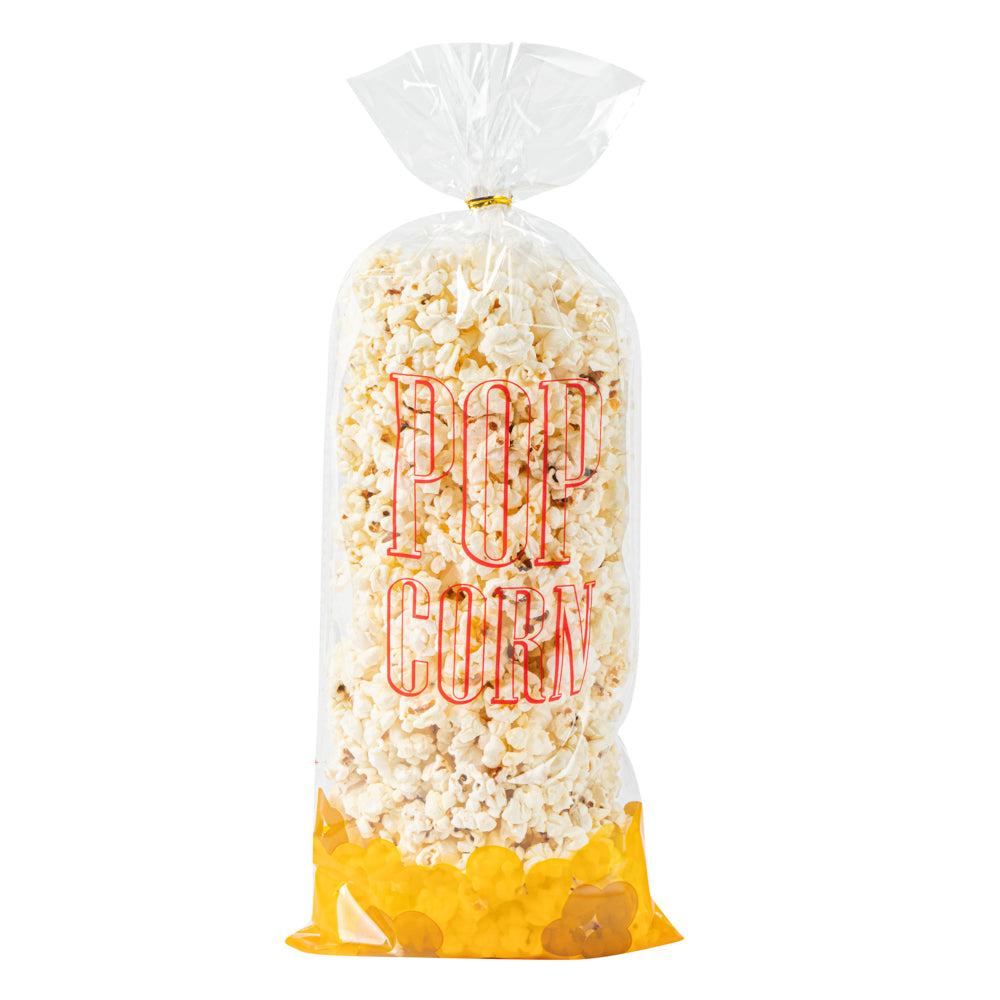 restaurantware Bag Tek Clear Plastic Popcorn Bag - 17" x 7" - 100 count box