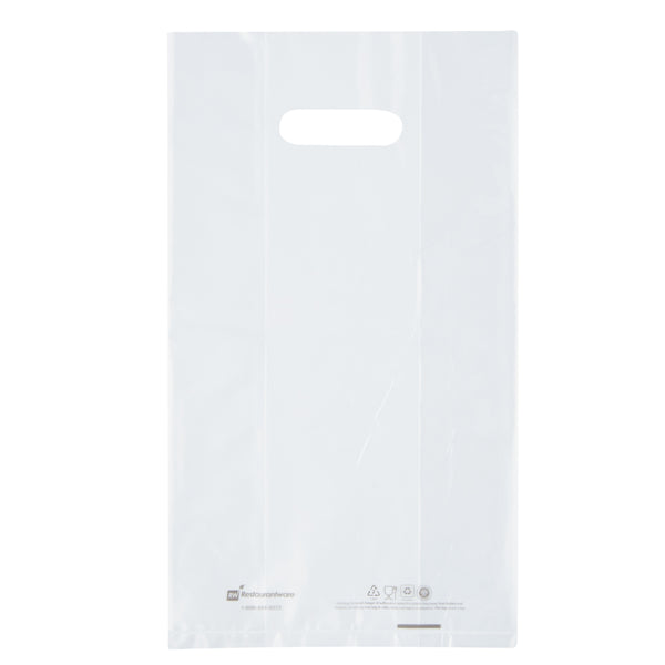 Restaurantware Bag Tek Clear Plastic Take Out Bag - Fits 2-Cup Drink Carrier - 13 3/4" X 7 3/4" X 4 1/4" - 100 Count Box