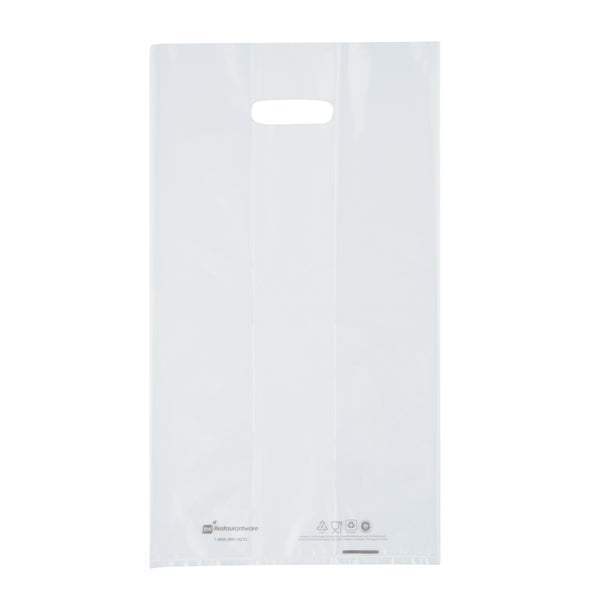 Restaurantware Bag Tek Clear Plastic Take Out Bag - Fits 4-Cup Drink Carrier - 17 3/4" X 9 3/4" X 7" - 100 Count Box