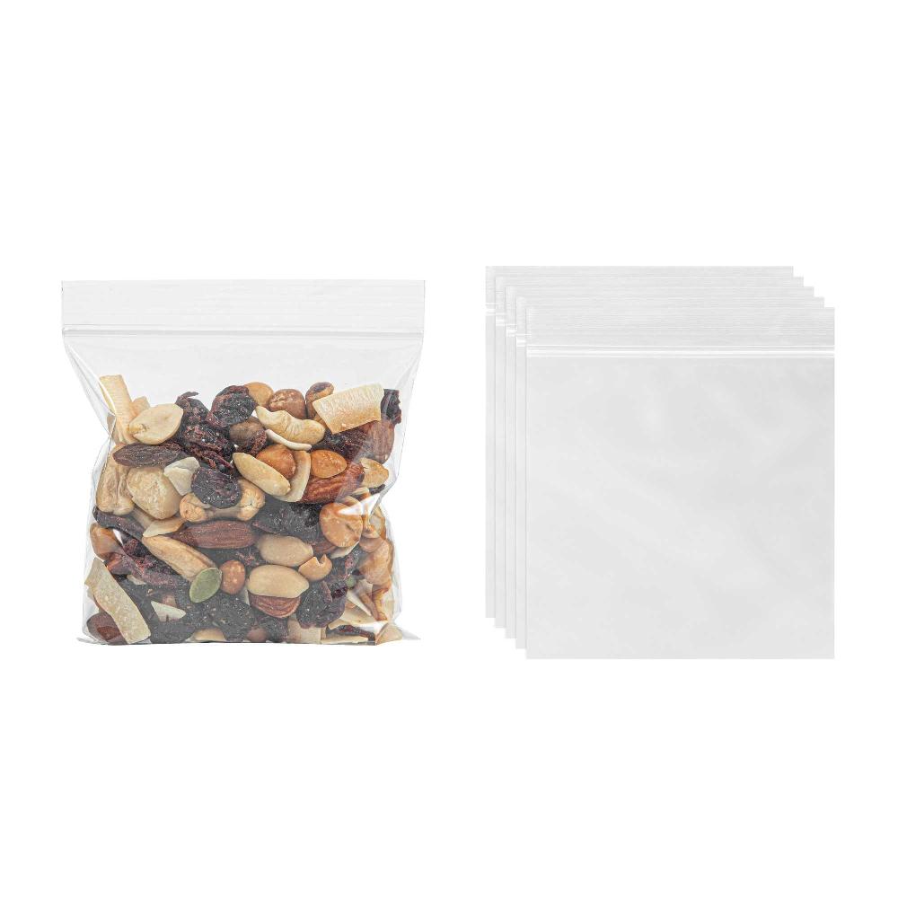 restaurantware Bag Tek Clear Plastic Zip Bag - BPA-Free High Clarity - 4" x 4" - 100 count box