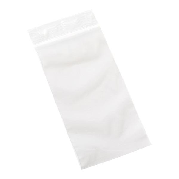 Restaurantware Bag Tek Clear Plastic Zip Bag - BPA-Free High Clarity - 3" X 6" - 100 Count Box