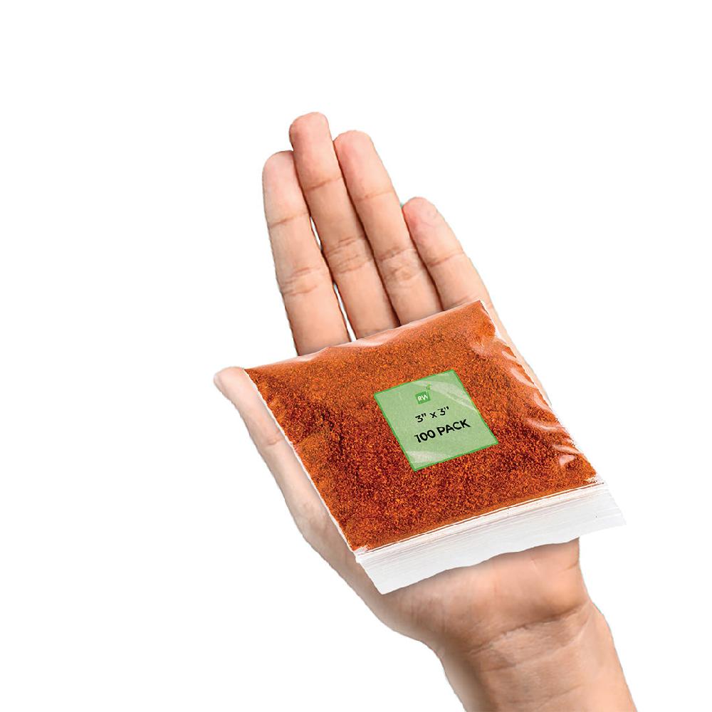 restaurantware Bag Tek Clear Plastic Zip Bag - BPA-Free High Clarity - 3" x 3" - 100 count box