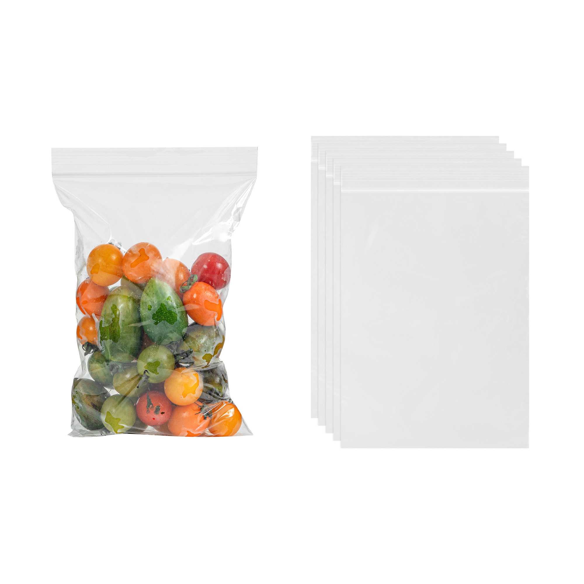 restaurantware Bag Tek Clear Plastic Zip Bag - BPA-Free High Clarity - 6" x 9" - 100 count box