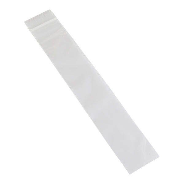 Restaurantware Bag Tek Clear Plastic Zip Bag - BPA-Free High Clarity - 2" X 12" - 100 Count Box