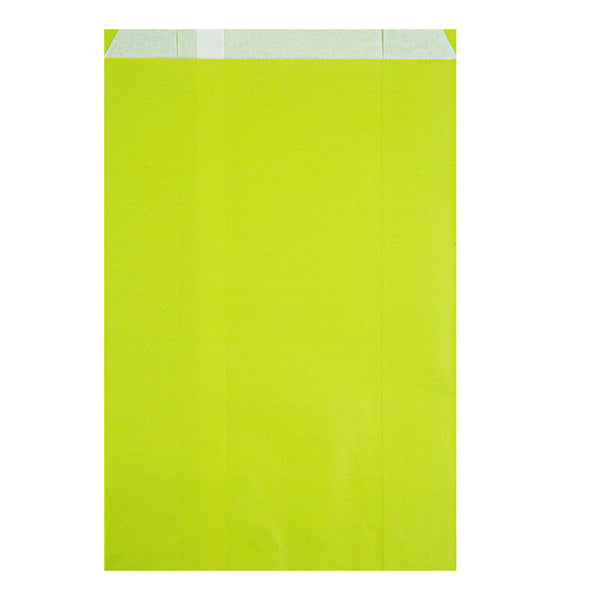 Restaurantware Bag Tek Eco Green Paper French Fry / Snack Bag - 7" X 3" X 11" - 100 Count Box