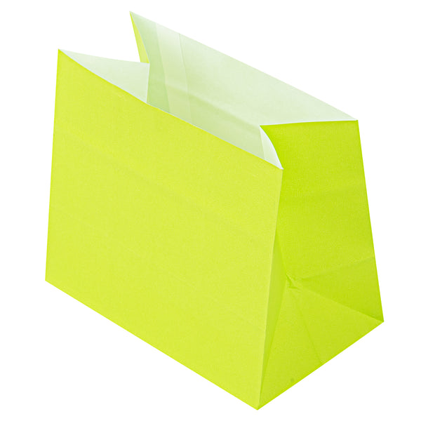 Restaurantware Bag Tek Eco Green Paper Large Snack Bag - 4 1/4" X 2 1/2" X 3 3/4" - 100 Count Box