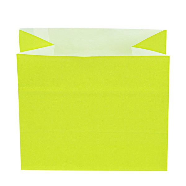 Restaurantware Bag Tek Eco Green Paper Large Snack Bag - 4 1/4" X 2 1/2" X 3 3/4" - 100 Count Box