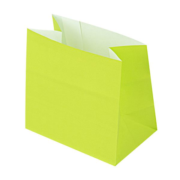 Restaurantware Bag Tek Eco Green Paper Small Snack Bag - 3 3/4" X 2 1/4" X 3 3/4" - 100 Count Box