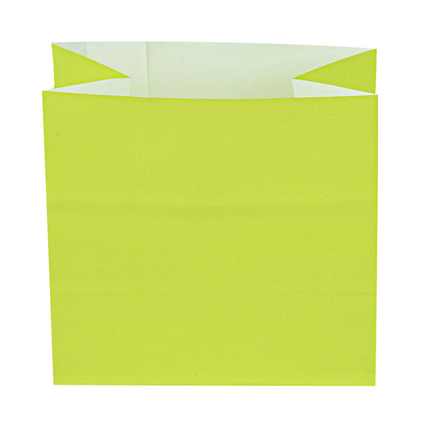 Restaurantware Bag Tek Eco Green Paper Small Snack Bag - 3 3/4" X 2 1/4" X 3 3/4" - 100 Count Box