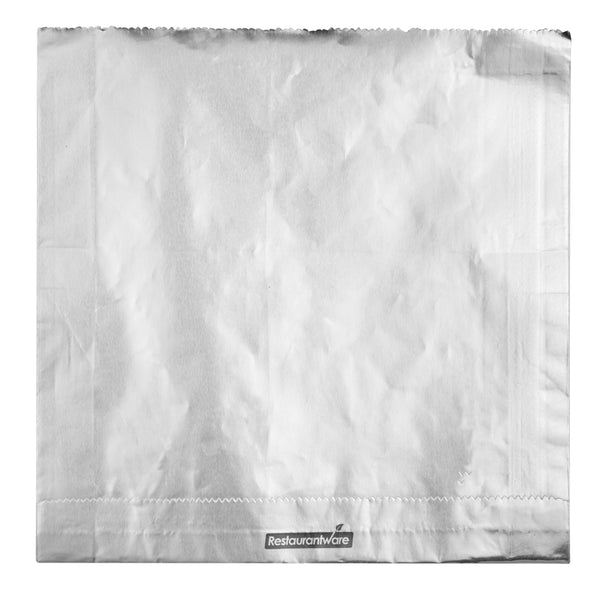 Restaurantware Bag Tek Foil Paper Hot Sandwich Bag - 7 3/4" X 1 3/4" X 7 3/4" - 100 Count Box