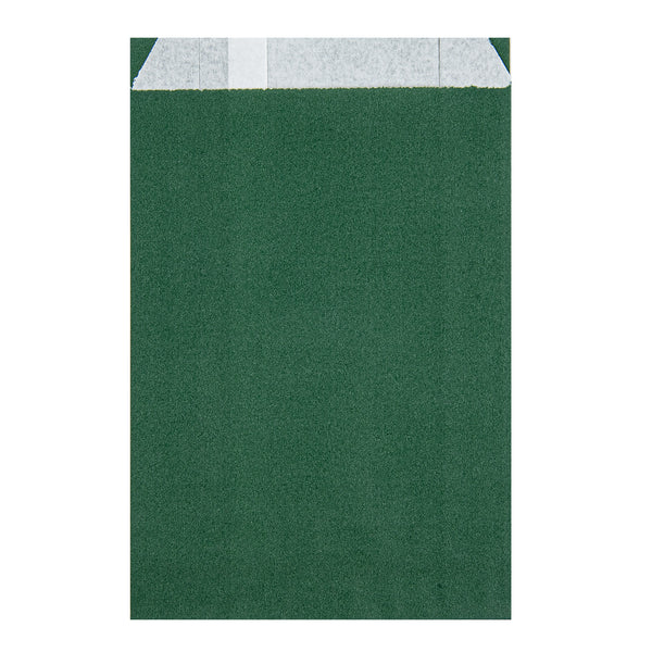 Restaurantware Bag Tek Forest Green Paper French Fry / Snack Bag - 4 1/4" X 1 1/2" X 6 1/4" - 100 Count Box