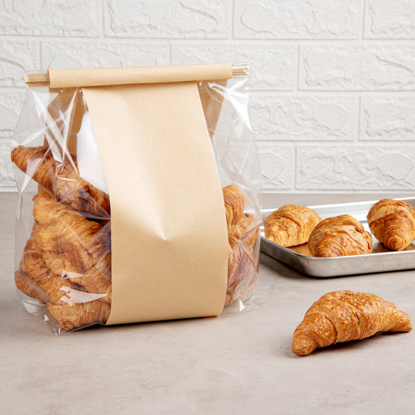 Restaurantware Bag Tek Kraft Paper Bakery Tin Tie Bag - 8 1/4" X 4" X 13 3/4" - 100 Count Box
