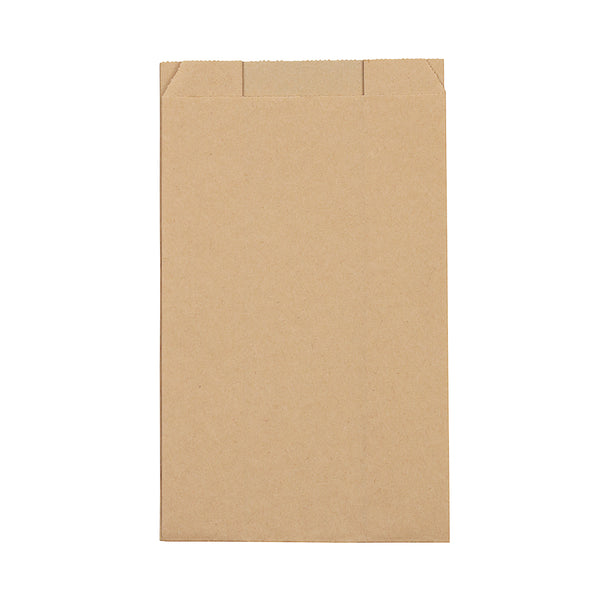 Restaurantware Bag Tek Kraft Paper French Fry / Snack Bag - 5" X 3" X 8 3/4" - 100 Count Box