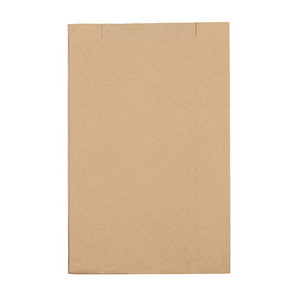 Restaurantware Bag Tek Kraft Paper French Fry / Snack Bag - 7" X 3" X 11" - 100 Count Box