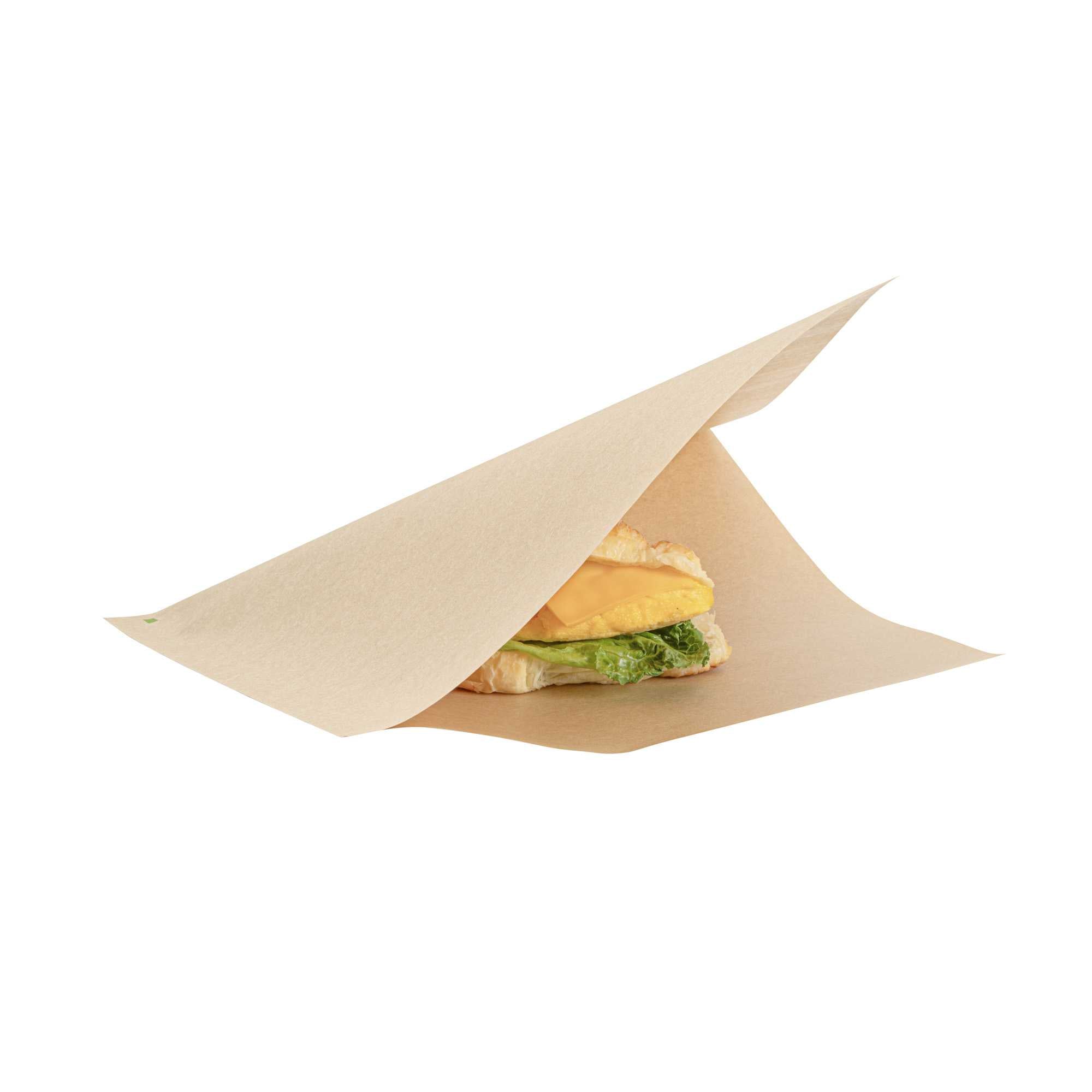 restaurantware Bag Tek Kraft Paper Large Double Open Bag - Greaseproof - 10" x 9" - 100 count box