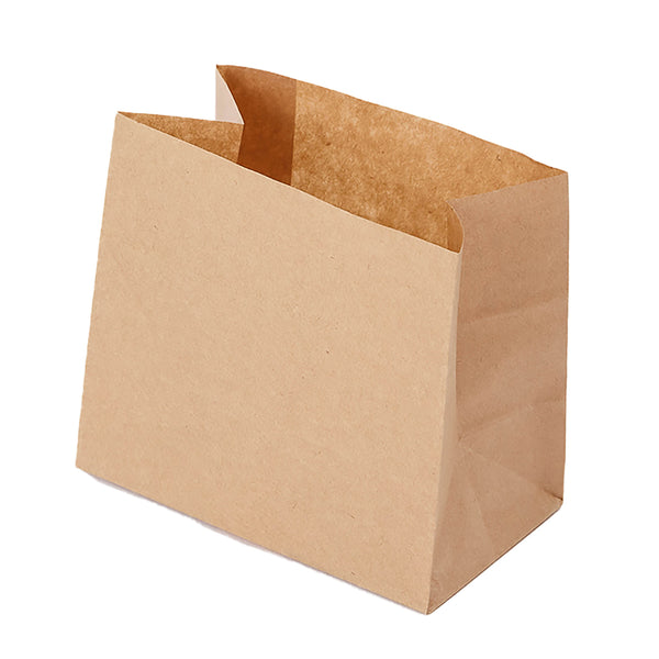 Restaurantware Bag Tek Kraft Paper Large Snack Bag - 4 1/4" X 2 1/2" X 3 3/4" - 100 Count Box