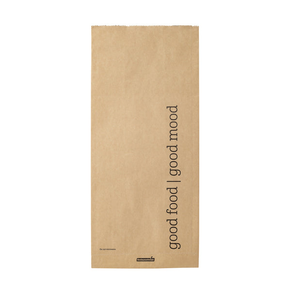 Restaurantware Bag Tek Kraft Paper Printed Foil Bag - 1/2 Gallon Bon Appetit - 6 1/2" X 4 1/4" X 14 1/2" - 100 Count Box