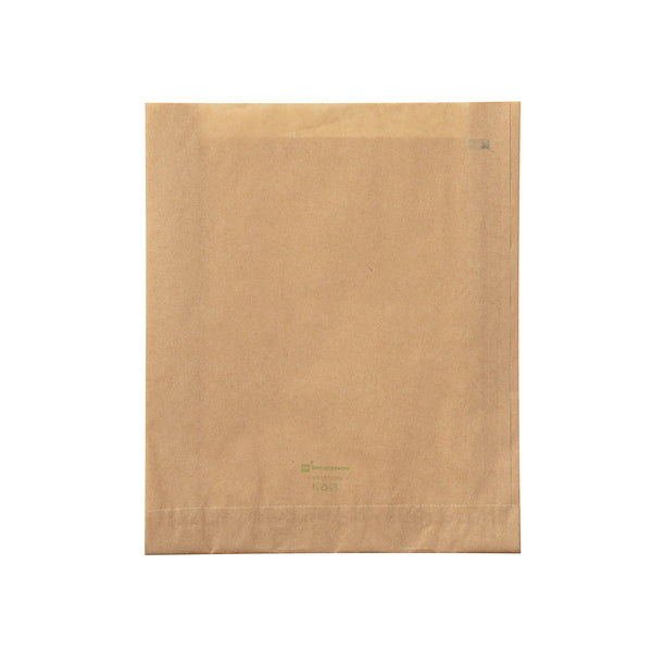 Restaurantware Bag Tek Kraft Paper Sandwich / Snack Bag - Silicone-Coated - 7" X 2" X 9" - 100 Count Box