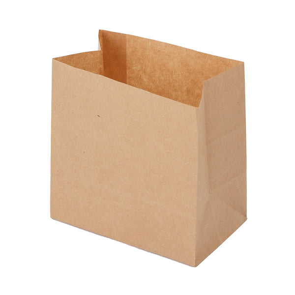 Restaurantware Bag Tek Kraft Paper Small Snack Bag - 4" X 2 1/4" X 3 3/4" - 100 Count Box