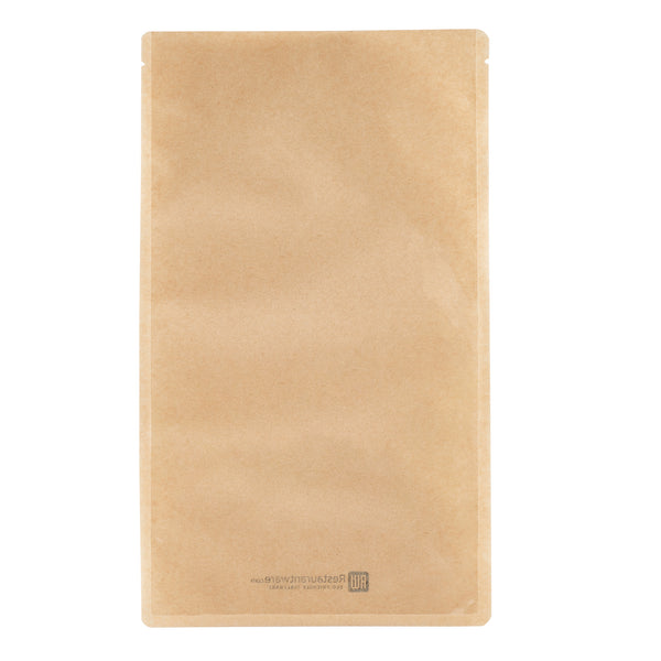 Restaurantware Bag Tek Kraft Plastic Large Sandwich And Snack Bag - Heat Sealable - 11 1/2" X 6 3/4" - 100 Count Box