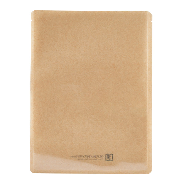 Restaurantware Bag Tek Kraft Plastic Medium Sandwich And Snack Bag - Heat Sealable - 8 3/4" X 6 1/2" - 100 Count Box