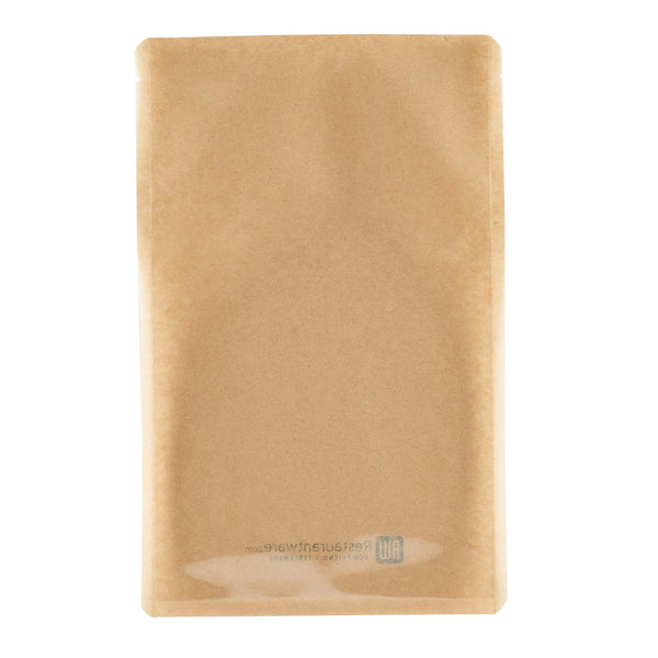 Restaurantware Bag Tek Kraft Plastic Small Sandwich And Snack Bag - Heat Sealable - 8 1/4" X 5 1/4" - 100 Count Box