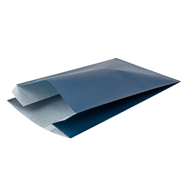 Restaurantware Bag Tek Midnight Blue Paper French Fry / Snack Bag - 5" X 3" X 8 3/4" - 100 Count Box